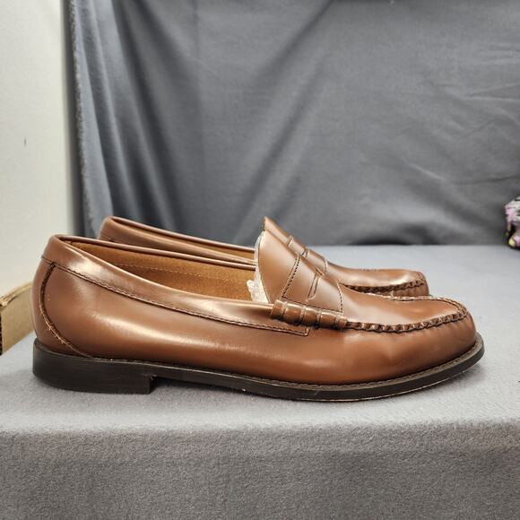 GH Bass Weejuns Mens 10.5D Brown Leather Penny Loafers Classic main image 4